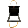 Clear Window Opening Purse Black
