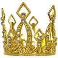 3" Gold Rhinestones Crown