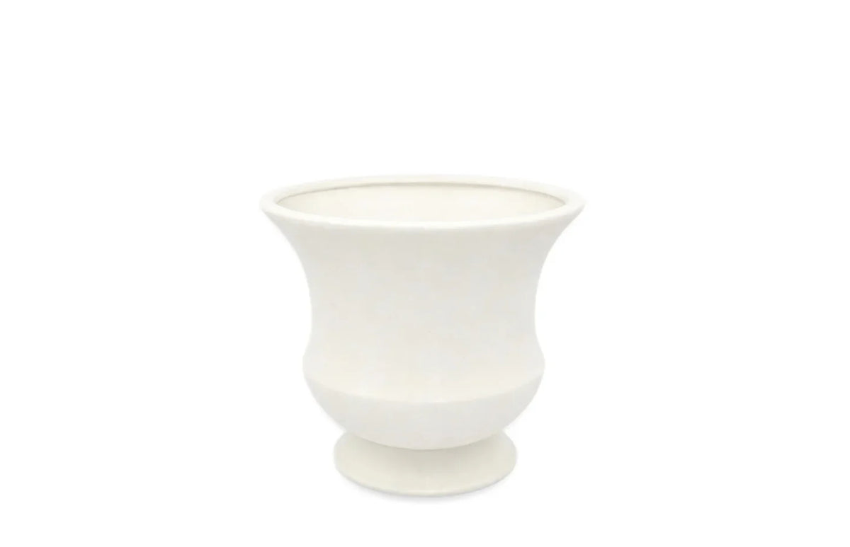 6" White Ceramic Urn