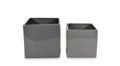Ceramic Gray  Cube Set Of 2