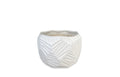 7" Matte White Geometric