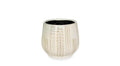 5" Ceramic Pot With Leaf Design