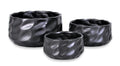 Ceramic Black Round Trays 3 Set