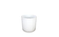 White Round Glass 4x4