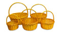 Honey Heavy Willow Round Baskets Set Of 5